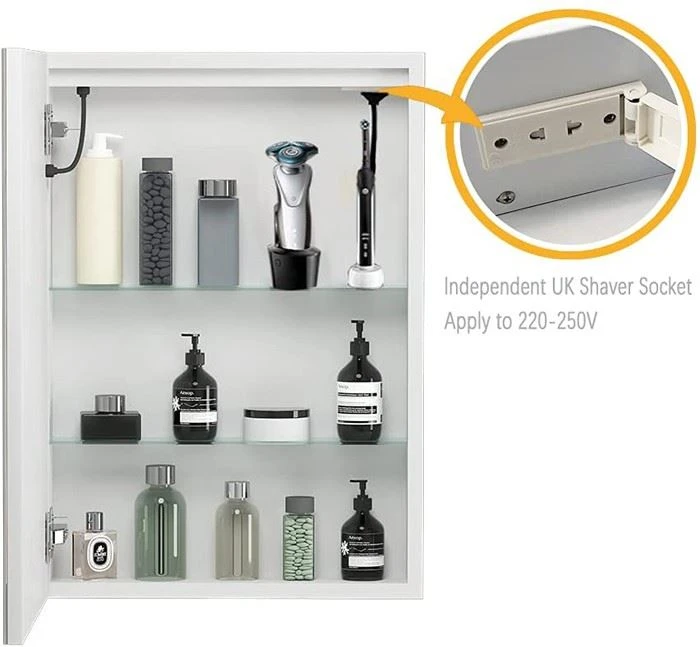 Bathroom Mirror Cabinet With Shaving Socket